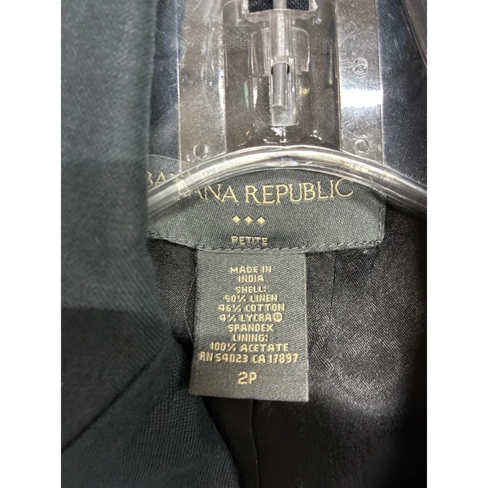 Linen Banana Republic Black Linen Blend Suit Set Blazer 2P Pants 0 Petite